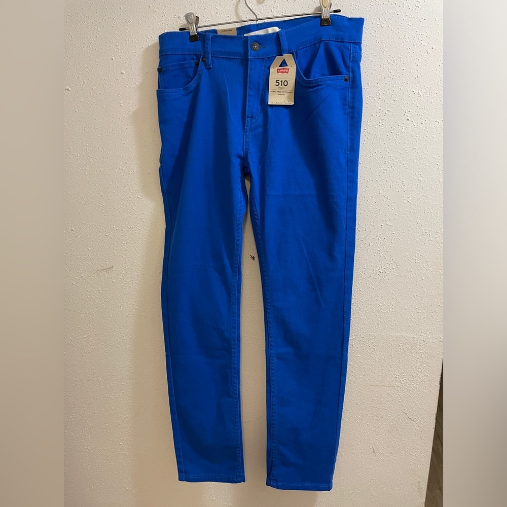 NWT LEVIS 501 SKINNY STRETCH JEAN (ROYAL BLUE)
